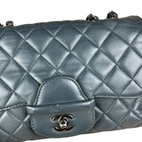 Chanel Dark Grey Quilted Leather Loop Flap Bag 2014