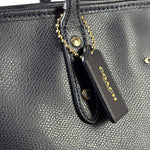 Coach Navy Crossgrain Leather City Zip Shoulder Bag