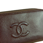 Chanel CC Caviar Leather Timeless Zip-Around Wallet-2014
