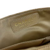 Chanel CC Limited Edition Gold Satin Quilted Flap Bag 2008