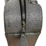 Balenciaga Silver GlitterLeather Triangle Two-Way Bag