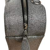 Balenciaga Silver GlitterLeather Triangle Two-Way Bag