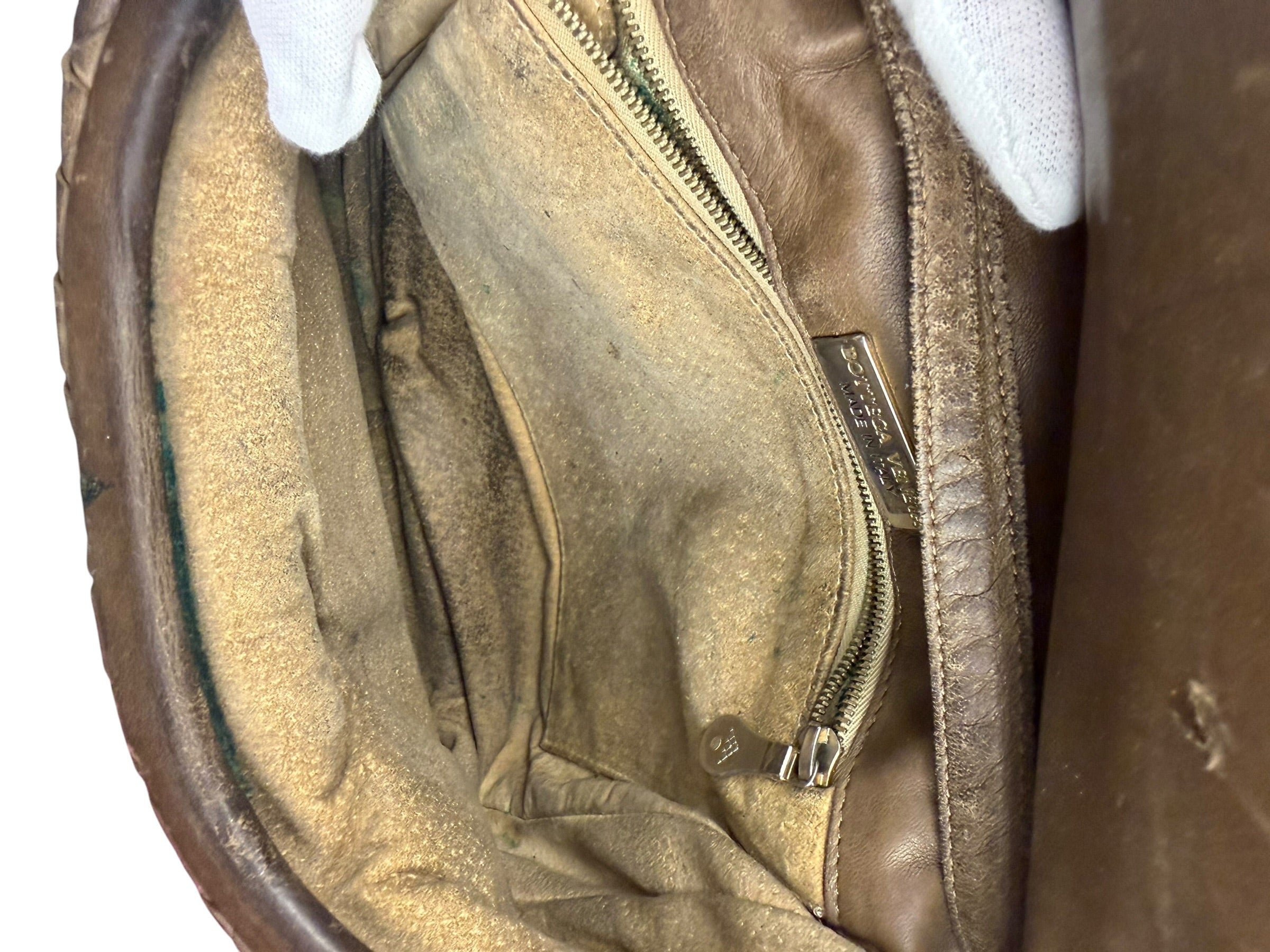 Bottega Veneta Brown Intrecciato Crossbody