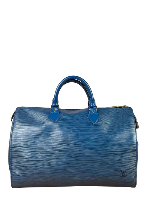 Louis Vuitton Blue Epi Speedy 40