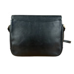 Burberry Vintage Black Pebbled Leather Crossbody Flap Bag