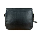 Burberry Vintage Black Pebbled Leather Crossbody Flap Bag