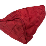 Prada Vintage Red Quilted Nylon Pouch MV599