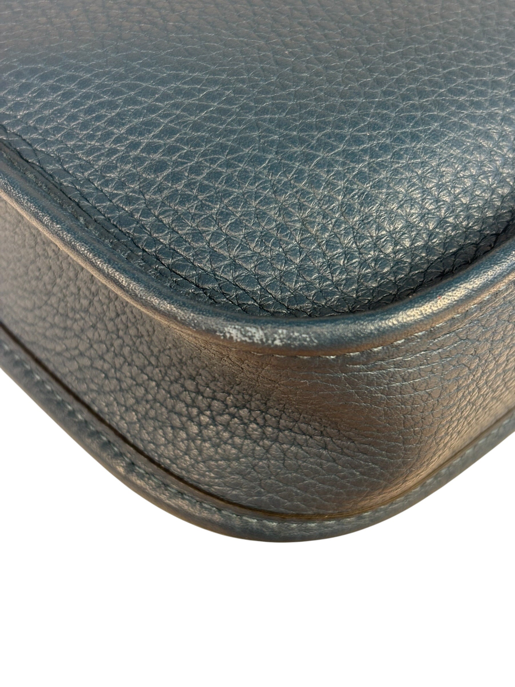 Hermes Blue Pale Clemence Leather Evelyn TPM III Crossbody