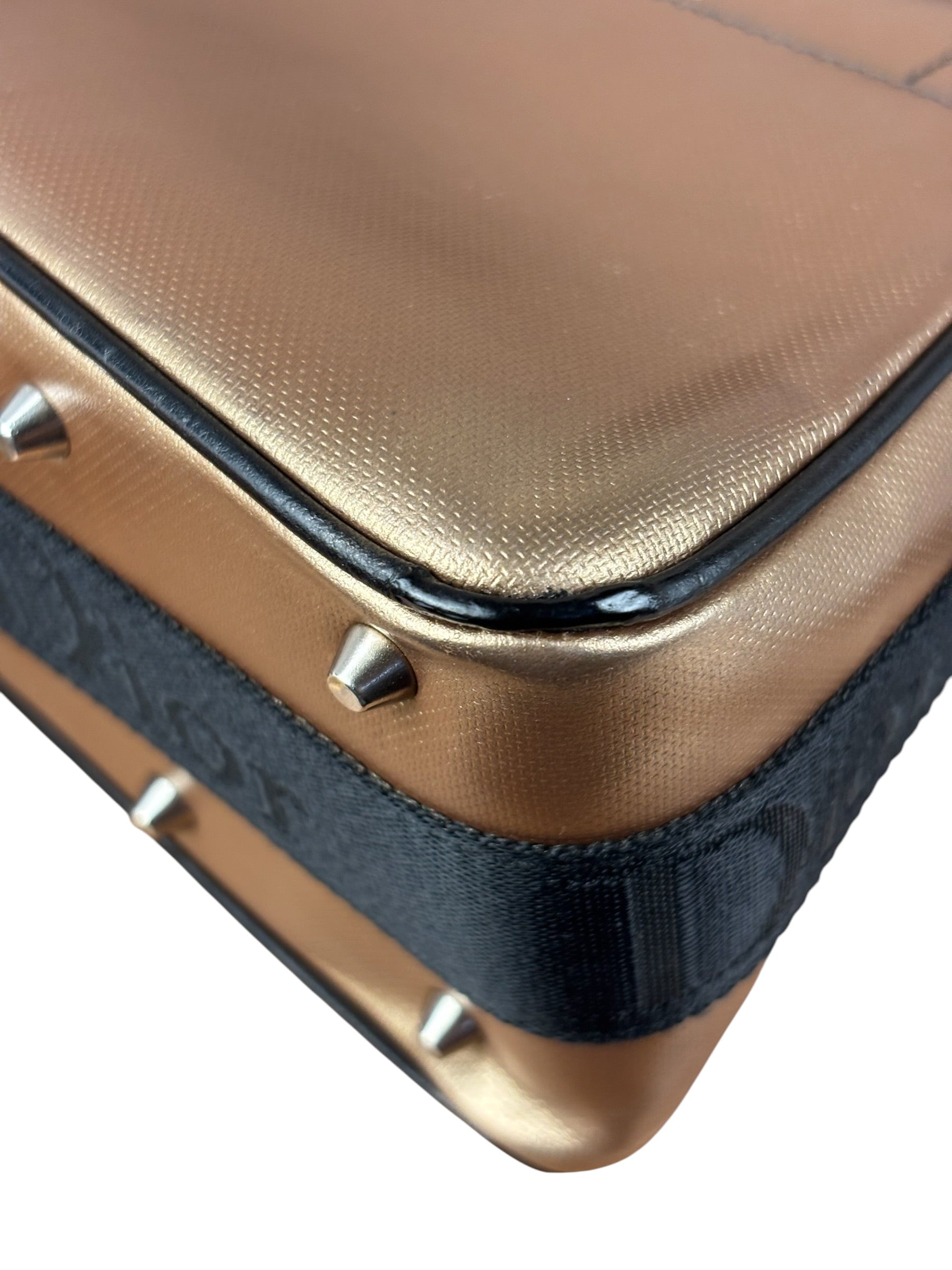 Christian Dior Bronze Coated Canvas Hardcore Shoulder Bag