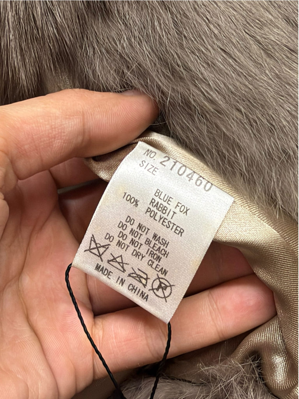 Vintage L'Sully Grey Blue Fox/Rabbit Fur Toddler Coat