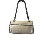 Chanel Cream Lambskin Funny Tweed Flap Bag 2009