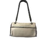 Chanel Cream Lambskin Funny Tweed Flap Bag 2009