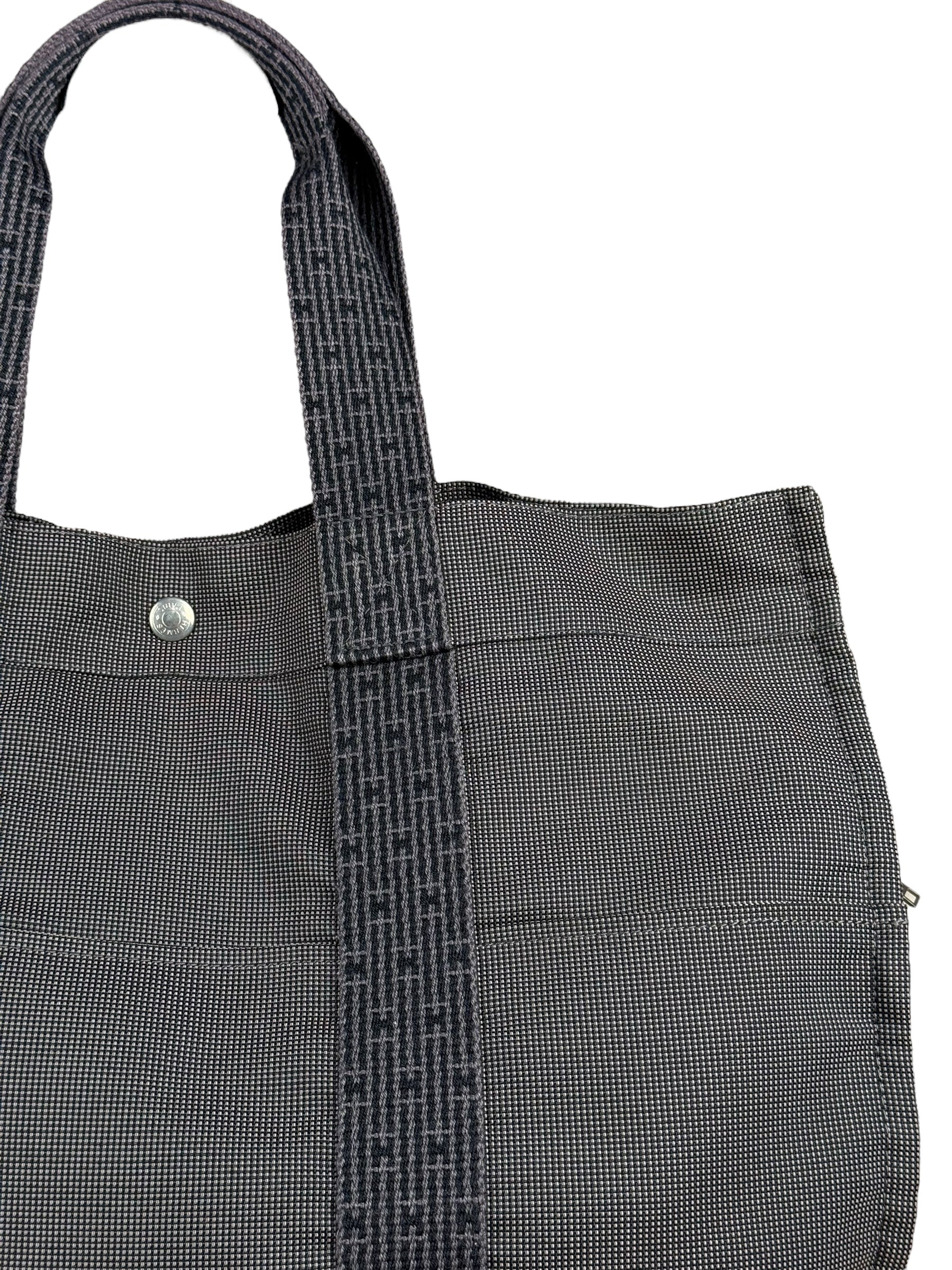 Hermes Herline Canvas Tote Grey