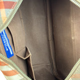 Burberry Nylon Leather Trim Nova Check Crossbody Bag