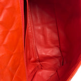 Chanel Orange Quilted Lambskin Flap Bag 2008