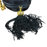 Chanel Black Satin Quilted Chain Clutch 2019