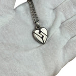 Gucci Vintage Silver Broken Heart Necklace