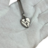 Gucci Vintage Silver Broken Heart Necklace