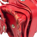 Chloe Red Leather Silverado Shoulder Bag