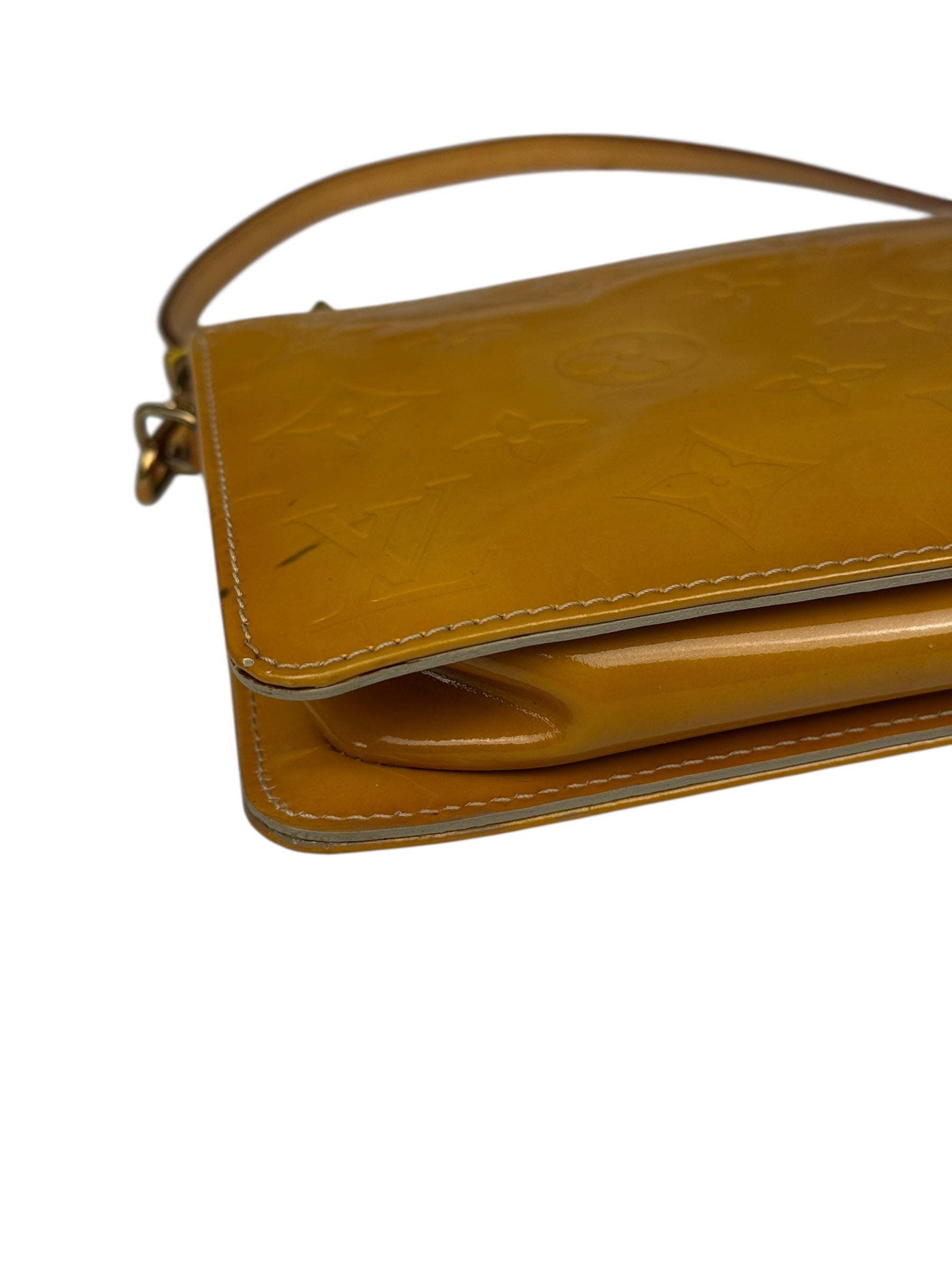 Louis Vuitton Monogram Vernis Pochette Yellow
