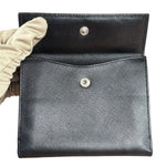 Prada Black Saffiano Leather Compact Wallet