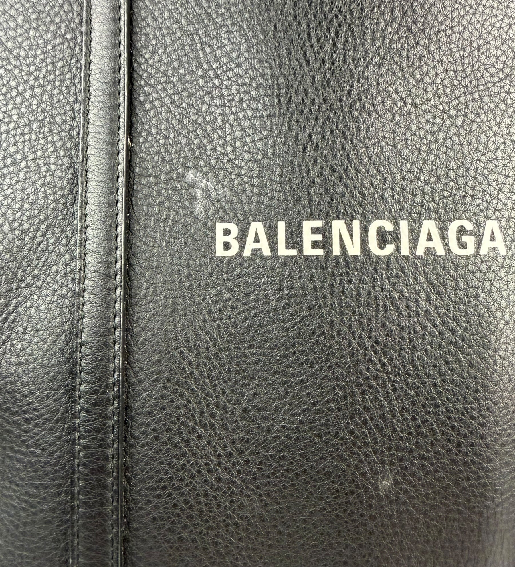 Balenciaga Black Leather Tote Bag