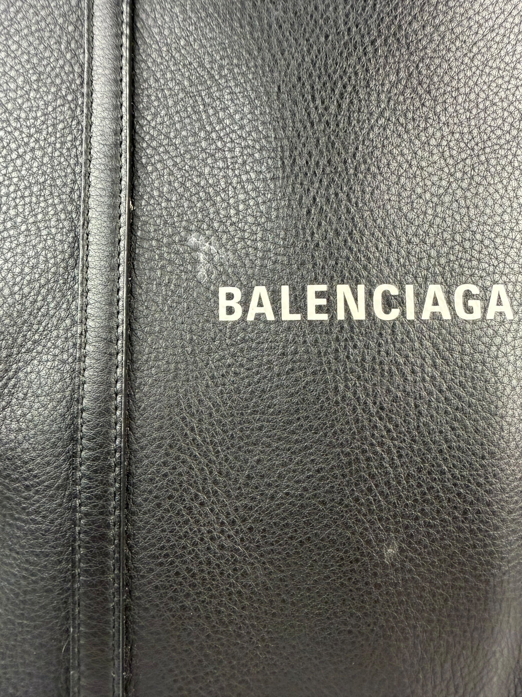 Balenciaga Black Leather Tote Bag