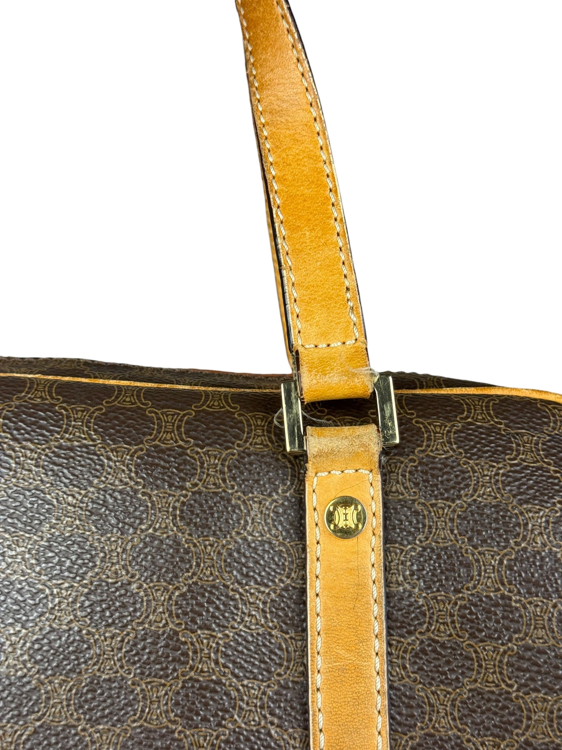 Celine Vintage Macadam Bowler Bag (Exposed Piping)