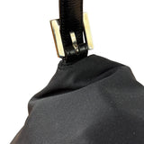 Fendi Black Leather Trim Mamma Baguette