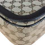 Gucci GG Canvas Print Flap Messenger Bag