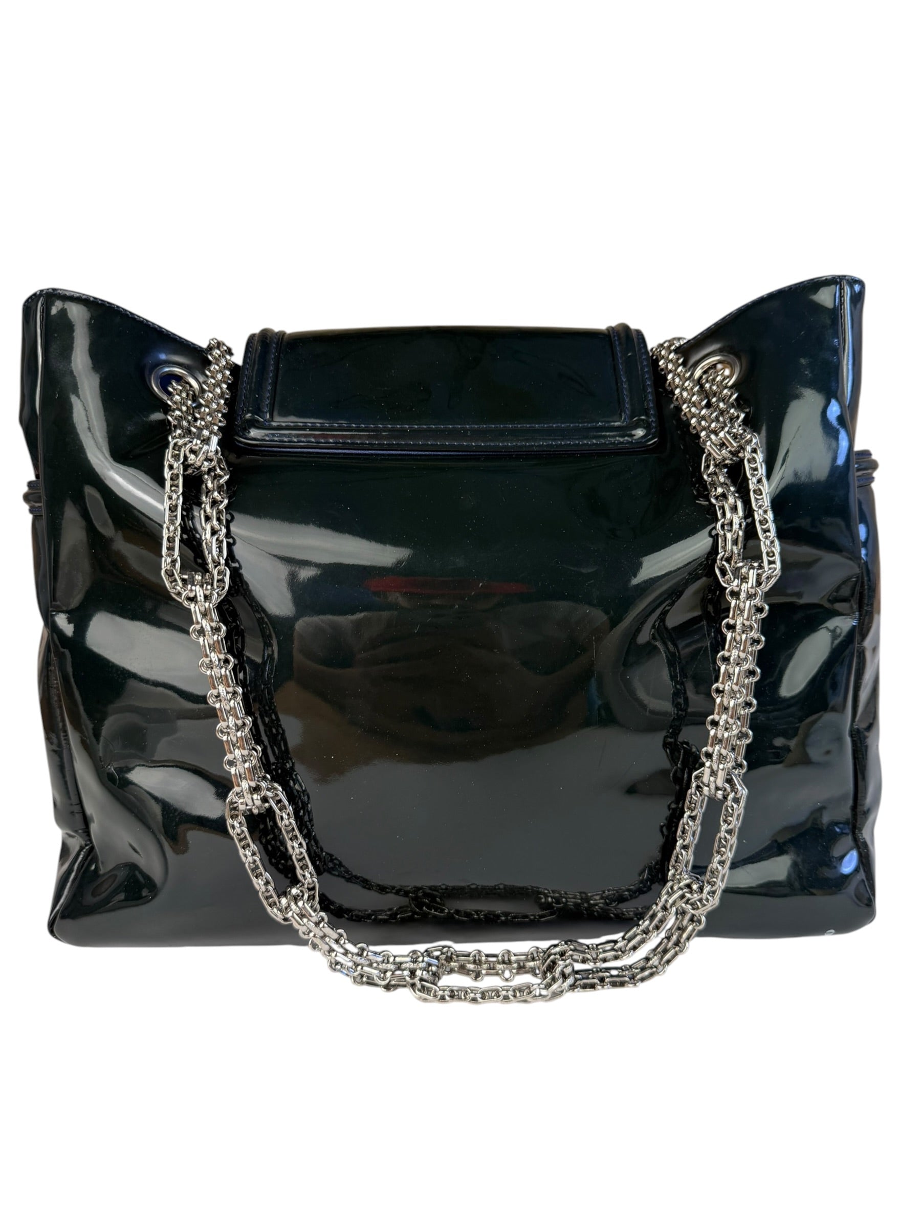 Chanel Green Patent Lambskin Reissue Venetian Mademoiselle Chain Flap Bag 2008