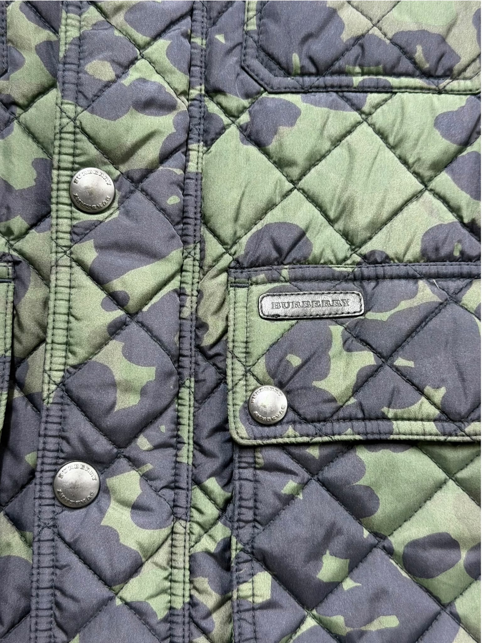 Burberry Kids Camo Quilted Puffer Jacket