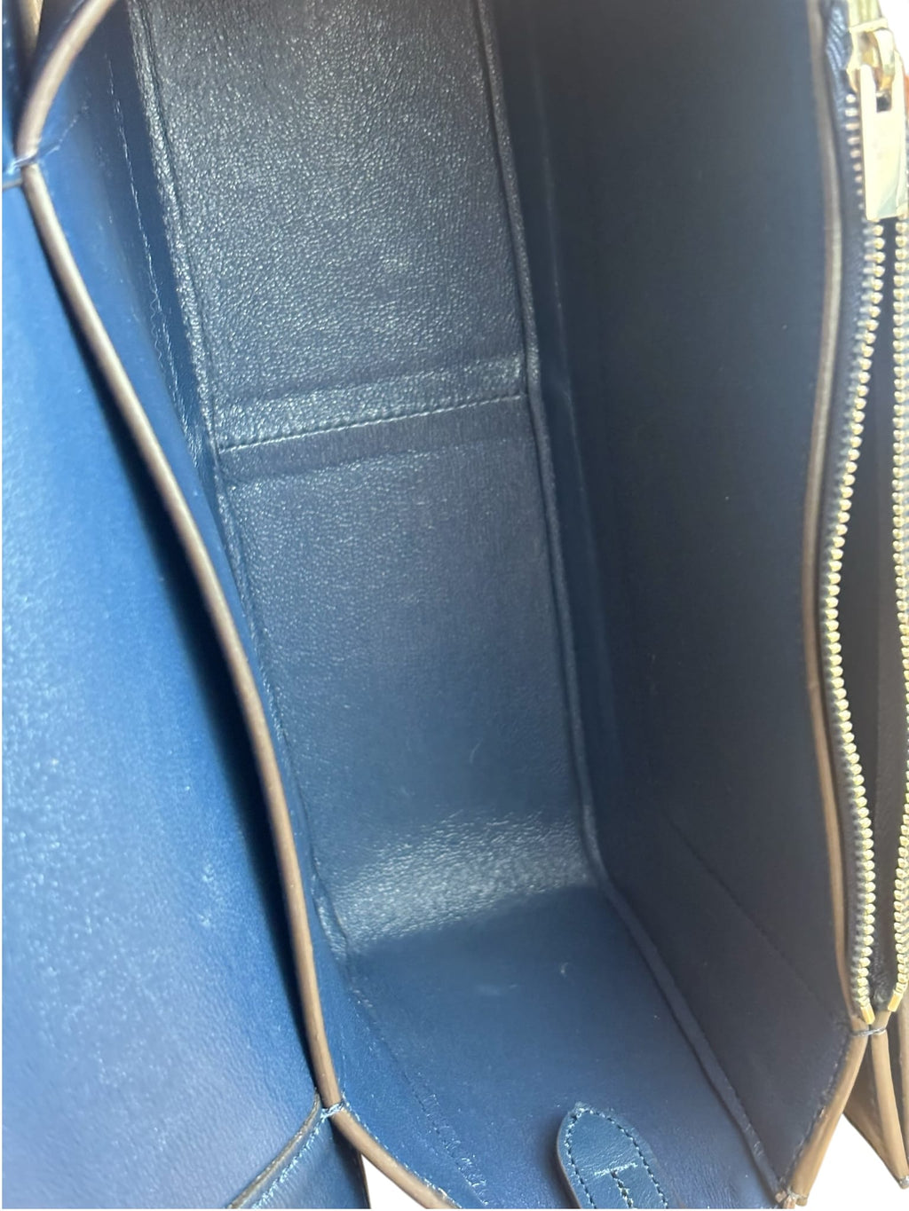 Celine Navy/Pink Leather Medium Shoulder Bag