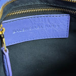 Balenciaga Purple Lambskin Moto City Two-Way Bag