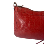 Balenciaga Red Lambskin Hip Moto Crossbody
