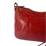 Balenciaga Red Lambskin Hip Moto Crossbody