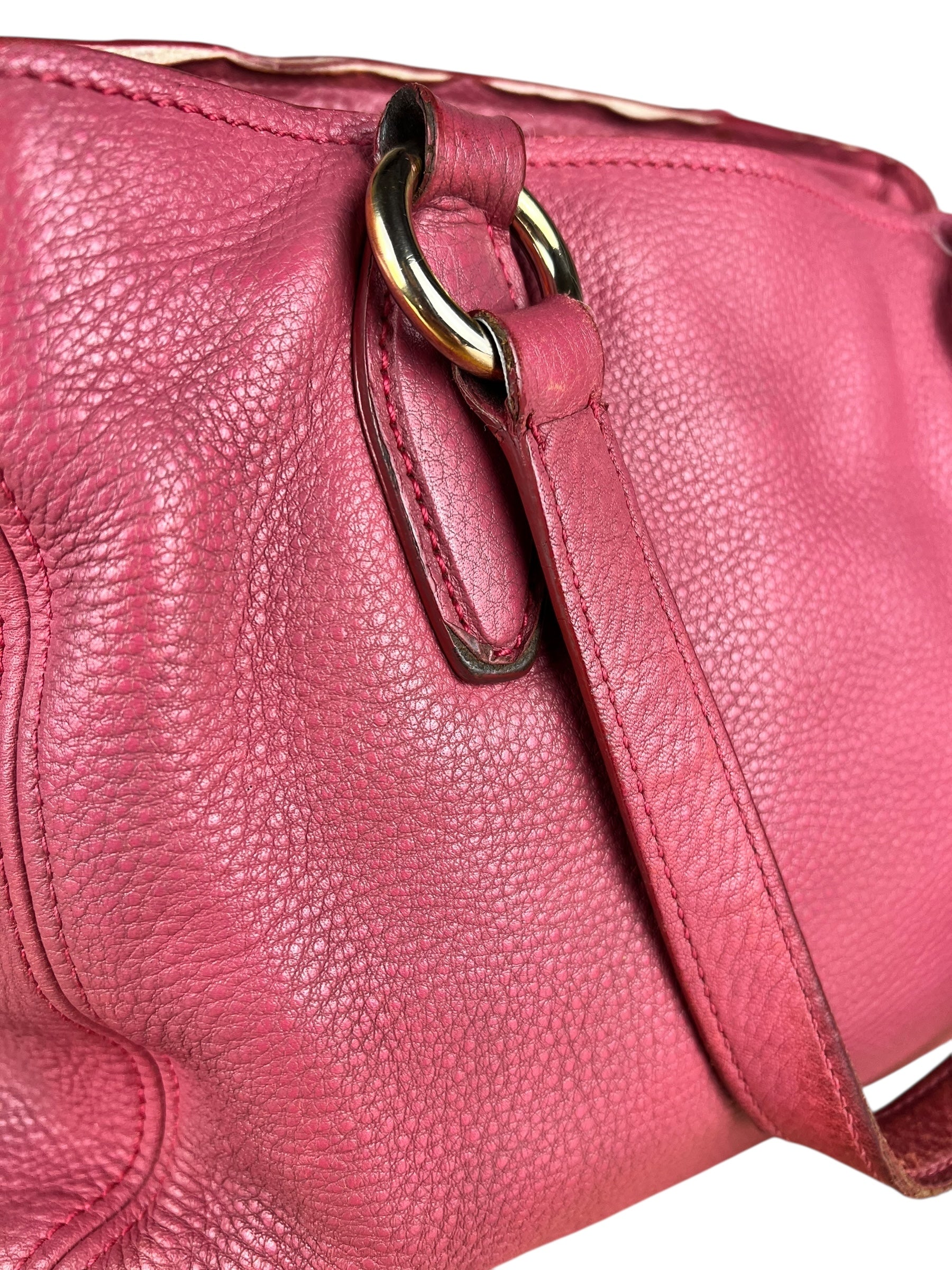 Miu Miu Pink Leather 2Way Tote Bag