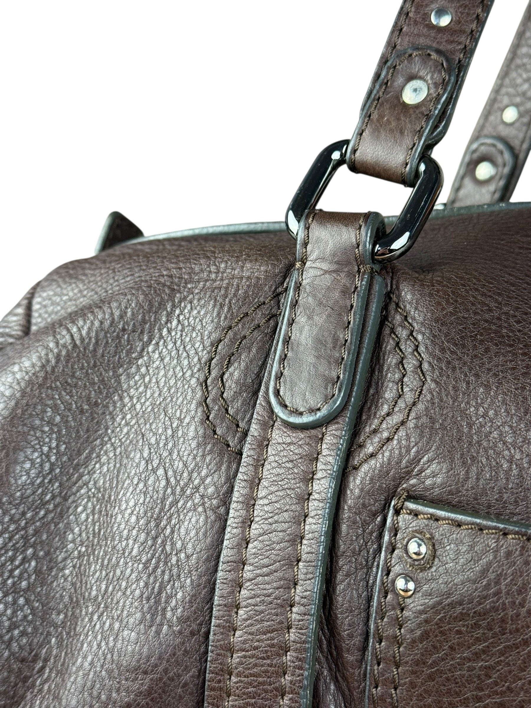 Chloé Brown Leather Mr. Paddington Boston Bag