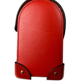 Gucci Red/Beige Leather GG Apple Print Padlock Bamboo Handbag