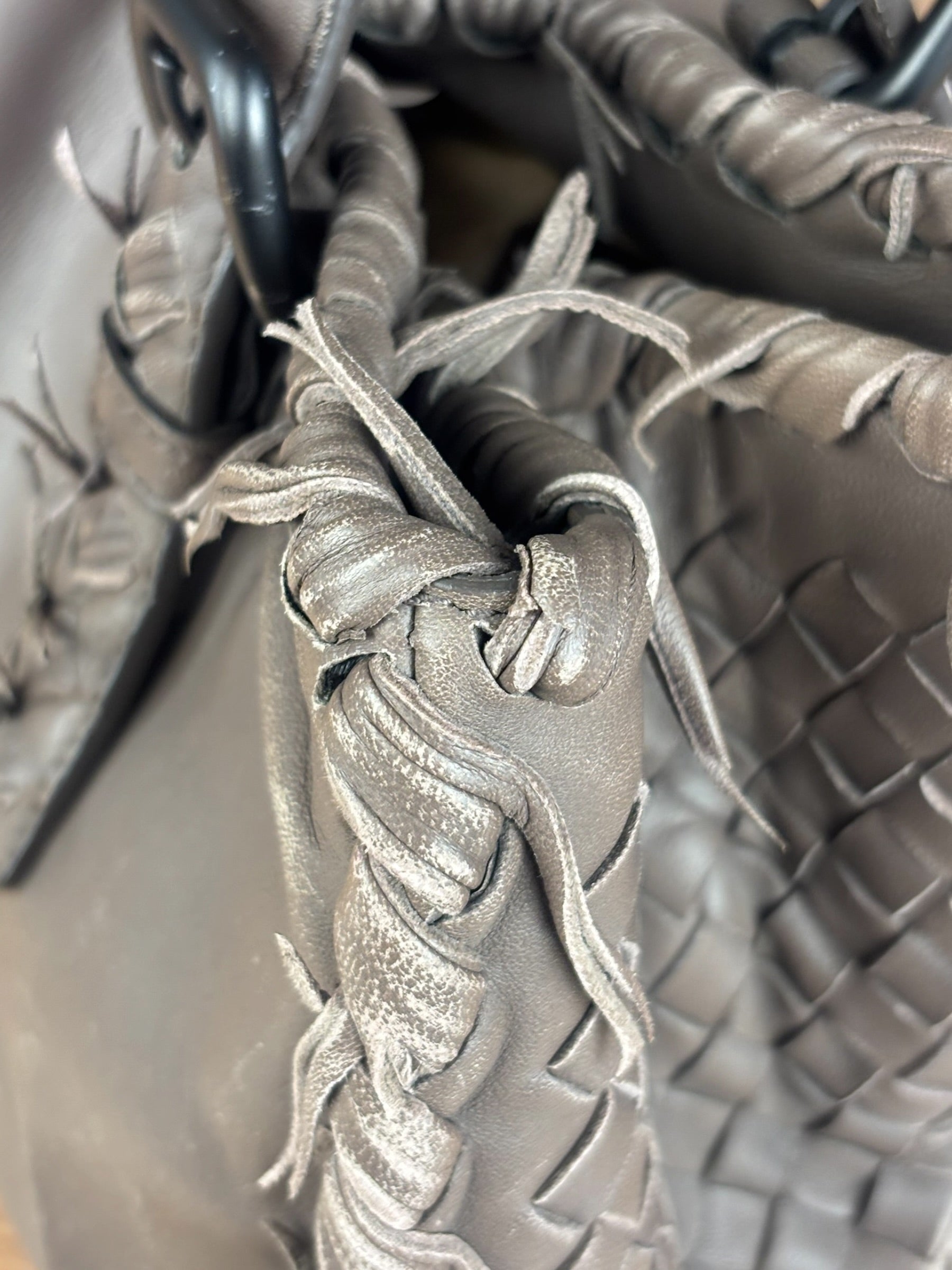 Bottega Veneta Intrecciato Leather Fringe Handbag