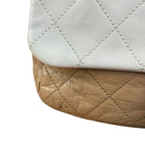 Chanel Bicolor Medium Leather Flap Bag Beige '08