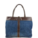 Chanel Denim CC Leather Lined Tote Bag 2001