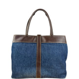 Chanel Denim CC Leather Lined Tote Bag 2001