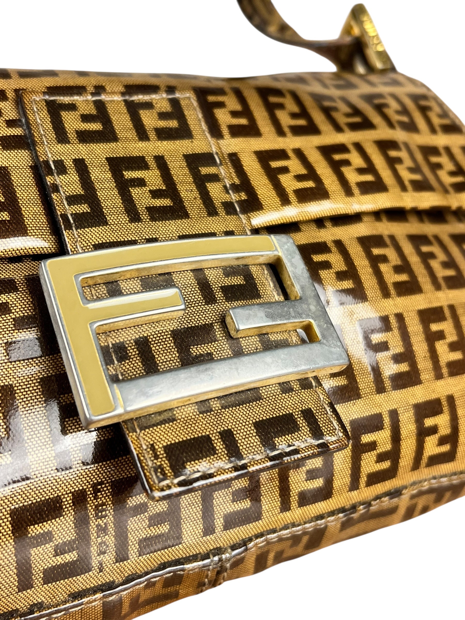 Fendi FF PVC Coated Canvas Baguette