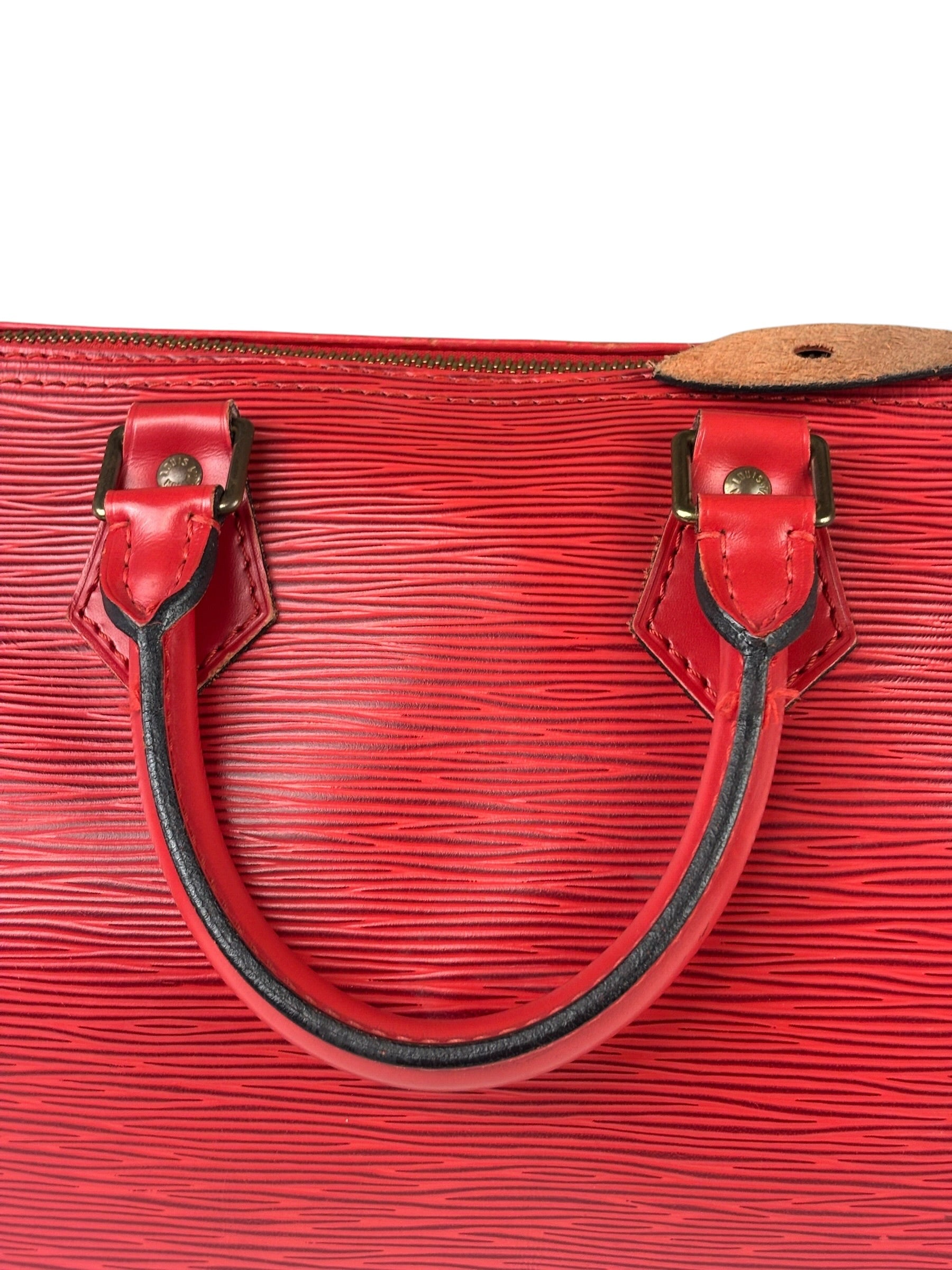 Louis Vuitton Red Epi Leather Speedy 25cm