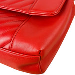 Chanel Red Chevron Leather Flap Bag 2019