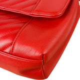 Chanel Red Chevron Leather Flap Bag 2019