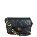 Chanel Black Caviar Quilted Leather Mini Square Flap Bag 2021