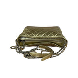 Chanel Gold Leather Gabrielle Hobo 2016