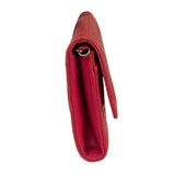 Christian Dior Cannage Red Patent Leather Wallet On Chain
